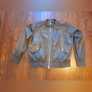 Free People Army Green Bomber Jacket